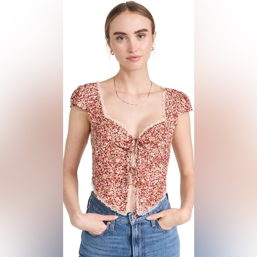 NWT REFORMATION SAFIA TOP WITH FLAW